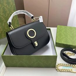 2023 Shoulder Bags crossbody designer bag woman handbag purse small flap Leather Gold Letter Chain 4 Colors 5A