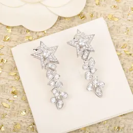 2023 Luxury quality Charm drop earring with diamond star shape have box stamp PS7276B