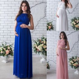 Dress Maternity Dresses for Women Photo Shoot Chiffon Pregnant Dress Sleeveless Long and Thin Soild Color Women Maternity Clothes