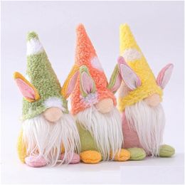 Other Festive Party Supplies Easter Bunny Gnome Irish Faceless Dwarf Doll Spring Plush Rabbit Dwarves Holiday Home Table Decoratio Dhfgl