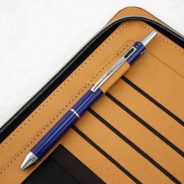 In 1 Metal Ballpoint Pen 0.7MM Multifunction Sign Pens Black Blue Red /0.5mm Pencil Refill For Office Students