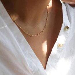 Chains GD Personality Diy 316L Stainless Steel Gold Plated Necklace Choker Women High Quality Durable Single-layer 14K Chain