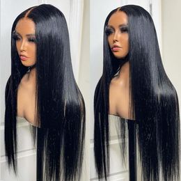 13x6 HD Lace Wig Human Hair Brazilian Straight Lace Front Wig Preplucked 26Inch Transparent Lace Frontal Wigs for Women