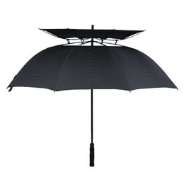 100pcs 60 인치 골프 우산 2 개 로고