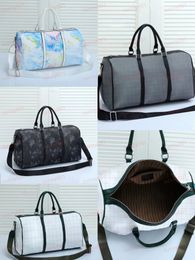 Bucket Totes Printed Grid Shoulder Bag Luxury Double Handle Handbag Duffle Packs Casual Tote Bag Designer Suitcases Travels Bags