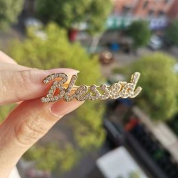 Pins Brooches DODOAI Custom Brooch Diamond Jewellery Stainless Steel Initials Lapel Pin Bridesmaid Gift Personalised Name 230704