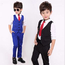 Suits Formal Baby Boy School Suits Elegant Dress Children Wedding Costumes Tuxedo Toddler Kids School Uniform New Year Pary ClothesHKD230704