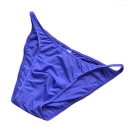 Underpants Men's Breathable Ice Silk Underwear Briefs Thin Sexy Low Waist Tight Seamless Ultra-thin Solid Comfortable