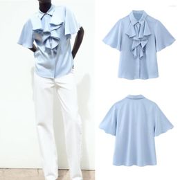 Women's Blouses COS LRIS European And American 2023 Summer Fashion Loose Layered Decorative Silk Satin Texture Shirt 7675796