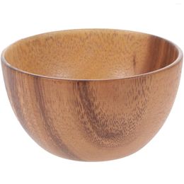 Bowls Acacia Wood Salad Bowl Small Serving Rice Round Storage Container Wooden Vegetable