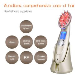 Shampoo&Conditioner Ems Rf Laser Hair Growth Massage Comb Anti Hair Loss Therapy Infrared Massager Red Light Radio Frequency Hair Regrowth Hine