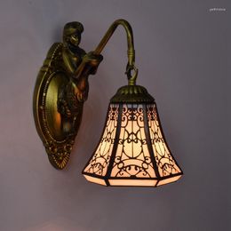 Wall Lamps European Arab Style Stained Glass Restaurant Bedroom Bar Aisle Balcony Lamp