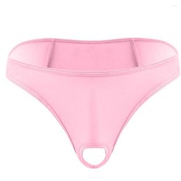 Underpants Mens Lingerie Micro Thong Bikini Front Hole Underwear G-string Summer Man Fashion