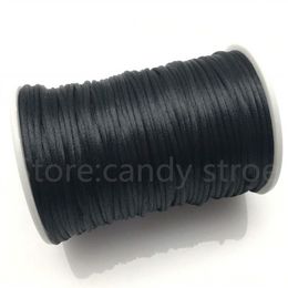 2mm x 100 yards Quality Rattail Soft Nylon Satin Cord Roll Kumihimo Shamballa Chinese Knot Cords 8263249i