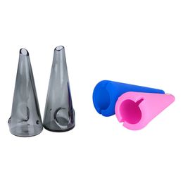 Latest Colorful Silicone Skin Sheath Protect Thick Glass Pipes Smoking Cone Filter Handpipes Dry Herb Tobacco Portable Key Chain Innovative Easy Clean