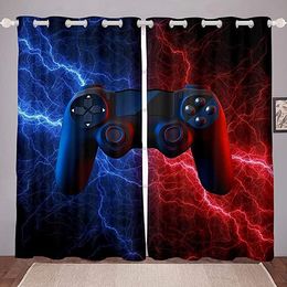 Number 3d Pattern Video/tv Game Player Printing Living Room Game Handle Curtains for Kids Room Decoration Drapes Rideaux