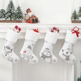 New Christmas decoration supplies Christmas big socks Christmas-tree pendant children's gift candy bag scene dress up