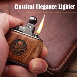 Sandalwood Retro Torch Lighter Cool Cute Creative Kerosene Candle Flame No Gasoline Dropship Suppliers Smoking Accessories 3M35