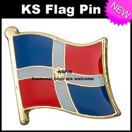 Dominican Rep Flag Badge Flag Pin 10pcs a lot KS-0053265e