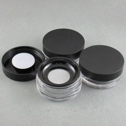 Loose Powder Container with Elastic Screen Mesh Net Black Flip Cap Sifter Jar Box Cosmetic Powder Case F2273 Bugtf