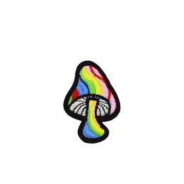 10 PCS Multicolor Mushroom Embroidered Patches for Clothing Iron on Transfer Applique Patch for Bags Jeans DIY Sew on Embroidery S336D