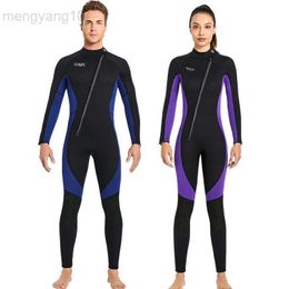 Wetsuits Drysuits 3MM Neoprene Wetsuit Front Zipper Men Kite Surf Diving Suit Women Kayak Swim Scuba Diving and Snorkelling Spearfishing Wetsuits HKD230704