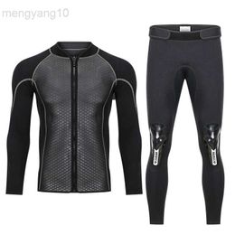 Wetsuits Drysuits Hisea 2.5mm Neoprene Diving Jacket 2mm Pants Trousers Wetsuit Wind Surfing Shark Skin Fishing Snorkeling Elastic Warm Pants HKD230704