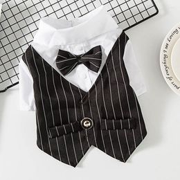 Dog Apparel Clothes Shirt Wedding Suit Gentleman For Small Dogs Bowtie Tuxedo Pet Outfit Coat Halloween Christmas Costume Drop