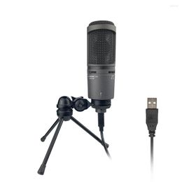 Microphones Model AT2023U Condenser Recording Studio USB Podcast Gaming Microphone Mic For Youtube Live WithTripod Stand Desktop Used