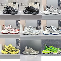 Three s men and women designers casual shoes platform sports shoes transparent sole black white gray red pink blue royal neon green men's sports shoes tennis shoes 36-45