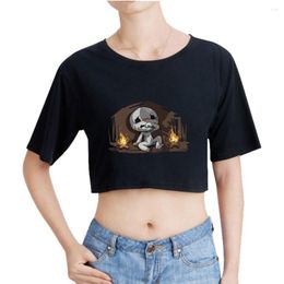 Women's T Shirts The Binding Of Isaac Print Autumn Spring Summer Holiday Youthful Vitality Women/girl Sexy Bare Midriff Novelty Kawaii Style