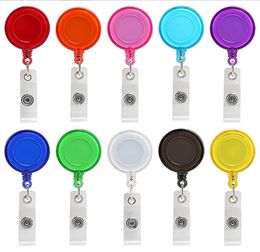 10 Pcs/Lot Clip on Retractable Badge Reel with Belt Clip for ID Cards Badge Key Keychain Holders Keep ID Key Cell phone Safe JL1433