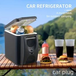 Car Refrigerator 6L Portable Mini Freezer, 12V 48W Camping Electric Ice Box , Camping Cooler Box Ref