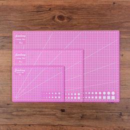 Cutting Mat Cutting Mat A3 A4 A5 PVC Patchwork Cut Pad A3 Patchwork Tools Manual DIY Tool Cutting Board Double-sided Self-healing Pink Colour 230703