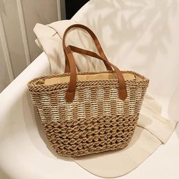 Evening Bags Designer Weaver Straw Basket For Women Fashion Large Shopper Travel Beach Bag Female Handbags Trend Summer Shoulder