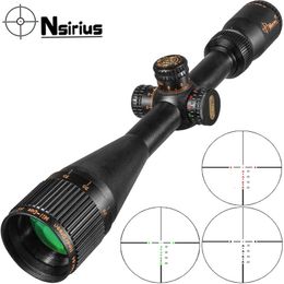 Nsirius 6-24x44aoe Hunting Riflescope Red Special Cross Reticle Sniper Optic Scope Sight for Rifle Sight Tactical Scopes