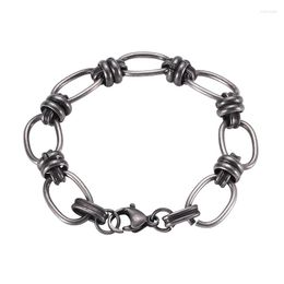 Link Bracelets Fashion Design Street Hipster Hip-hop Bracelet Men Stainless Steel Thick Chain Women Punk Accessories GS0106