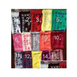 Scarves 71 Colours Skl Scarf For Women And Men Good Quality 100% Pur Silk Satin Fashion Pashmina Shawls Drop Delivery Accessories Hats Dhk9R