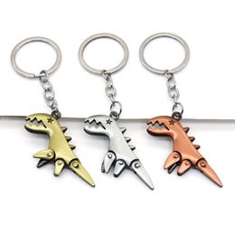 Creative personality dinosaur car key ring small dinosaur key ring lovers cartoon backpack pendant activity small gift