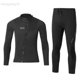 Wetsuits Drysuits Diving Suit 3MM Men Wetsuit Neoprene Underwater Kitesurf Surf Surfing Spearfishing Jacket Pants Clothes Wet Suit Equipment HKD230704