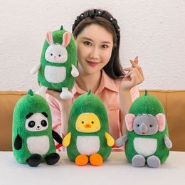 Cute cartoon animal plush doll, green coat, animal plush toy, sleeping comfort dolls