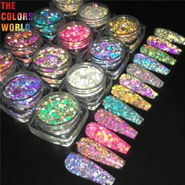 Nail Glitter TCT 774 Reflective Flash Powder Disco Crystal Diamond Chrome Pigment Dipping Party Sparkly 230704