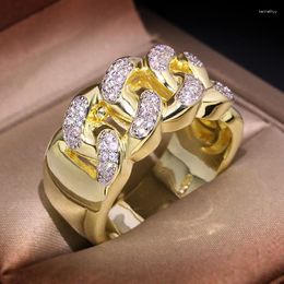 Cluster Rings 14K Yellow Gold Jewellery Ring For Women Fine Anillos De Wedding Bizuteria Mujer Bijoux Femme Box