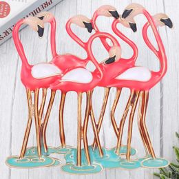 Brooches 1Pc Creative Flamingos Shaped Brooch Fashion Clothes Pin Pant Accessories Adorable Corsage Simple Breastpin(Pink)