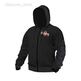 Men's Hoodies New OLYMPIA Men Gyms Hoodies Fitness Bodybuilding Sweatshirt Zipper Sportswear Male Training Jacket With Hoodily Clothes HKD230704