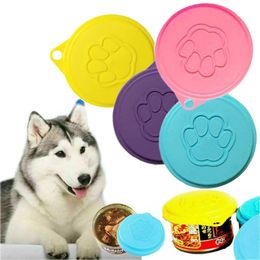 Stitch 4pcs Pet Food Can Plastic Lids Caps for Tins Universal Dog Cat Puppy Can Covers Lid Seal Cover Pet Supplies Can Lid for Tins