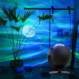 Lights Wifi Bluetooth Led Moon Galaxy Projector Starry Sky Night USB Music Nebula Star Light For Bedroom Atmosphere Desk Lamp HKD230704