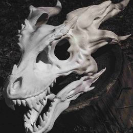 New Dragon Mask Movable Jaw Dino Mask Moving Jaw Dinosaur Decor Mask For Halloween Party Cosplay Mask Decoration L230704