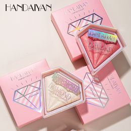 Eye Shadow HANDAIYAN Diamond Glitter Highlighter Powder Face Makeup Highlight Glow Shine Metallic Brighten Body Contour Luminous Corrector 230703