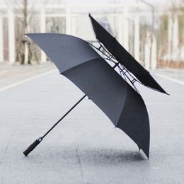 60 Inch Golf Umbrella Automatic Open Large Oversize Double Canopy Vented Windproof Waterproof Long Handle Umbrellas Paraguas De Golf